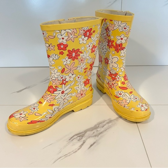 Western-chief Women's Yellow and Red Boots Size 7 - Picture 2 of 6